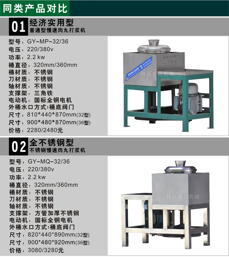 慢速打漿機(jī)同款系列商品參數(shù)